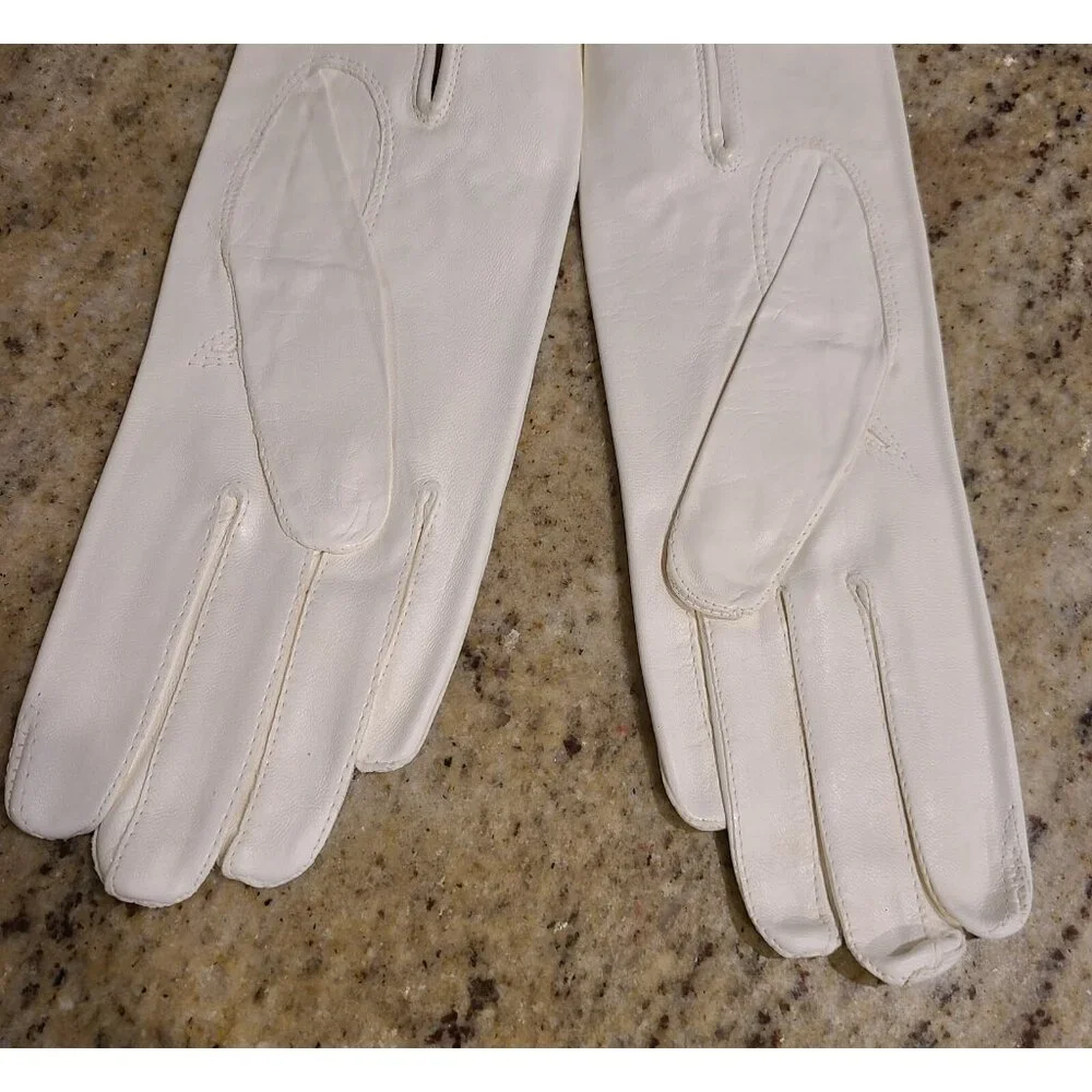 New! Vintage Women's Size S 7 White Leather Formal 8.5